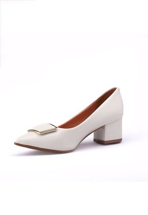 Tacon Medio Blanco Dorado Vizzano