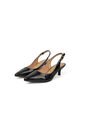 Tacon Bajo Slingback Croco Negro Vizzano de Vizzano