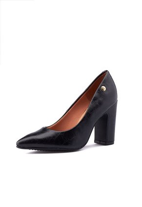 Tacón Alto Cuadrado Negro Vizzano