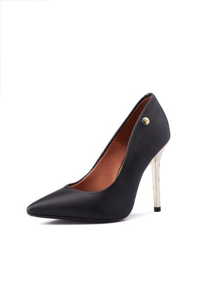 Stiletto Alto Negro Dorado Vizzano