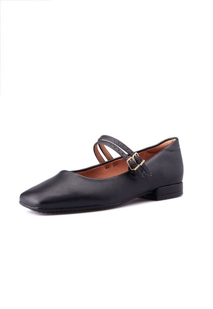 Baleta Negro Dorado Vizzano