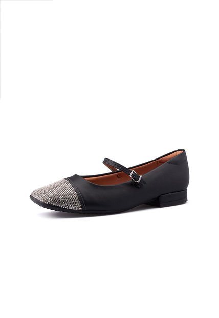 Baleta Negro Plata Vizzano