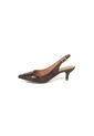 Tacon Bajo Slingback Croco Canela-Café Vizzano de Vizzano