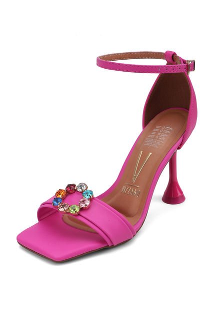 Sandalia Tacón Rosa Neón Vizzano