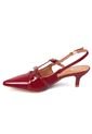 Tacon Bajo Rojo-Cereza Slingback Kitten Vizzano de Vizzano