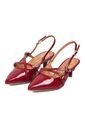 Tacon Bajo Rojo-Cereza Slingback Kitten Vizzano de Vizzano