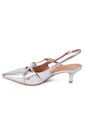 Tacon Bajo Plateado Slingback Kitten Vizzano de Vizzano