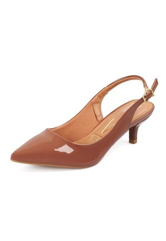Tacon Bajo Café-Capuccino Slingback Kitten Vizzano Vizzano