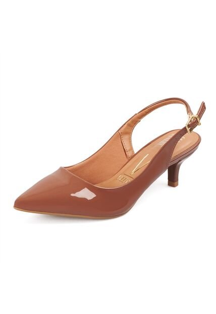 Tacon Bajo Café-Capuccino Slingback Kitten Vizzano