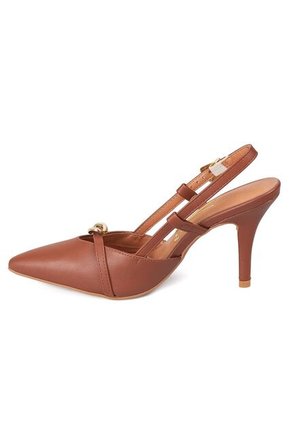 Tacon Alto Café-Moca Slingback Vizzano