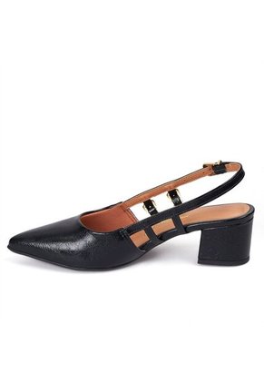 Tacon Medio Cuadrado Negro Vizzano