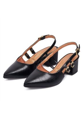 Tacon Medio Cuadrado Negro Vizzano