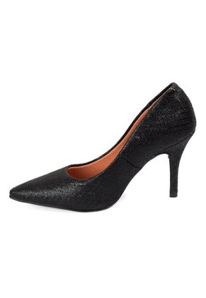 Tacon Stiletto Alto Negro Metal Vizzano