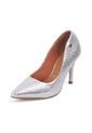 Tacon Stiletto Alto Plateado Metal Vizzano de Vizzano