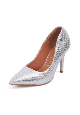 Tacon Stiletto Alto Plateado Metal Vizzano Vizzano