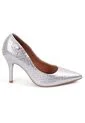 Tacon Stiletto Alto Plateado Metal Vizzano de Vizzano