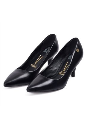 Tacon Medio Negro-Negro Stiletto Vizzano