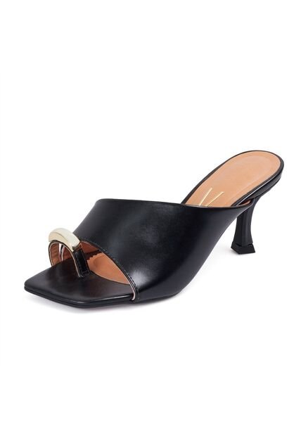 Sandalia Tacon Medio Negro Vizzano
