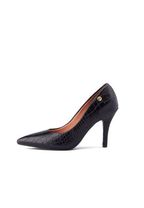 Tacón Alto Negro-Croco Napa Vizzano
