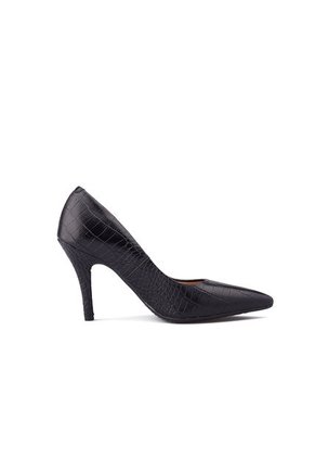 Tacón Alto Negro-Croco Napa Vizzano