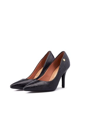 Tacón Alto Negro-Croco Napa Vizzano