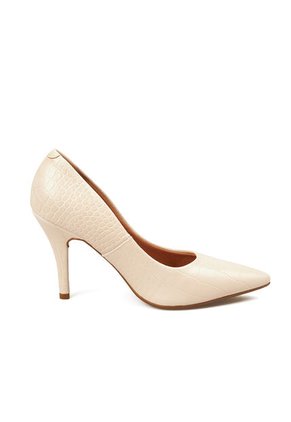 Tacón Stiletto Alto Crema -Croco Vizzano