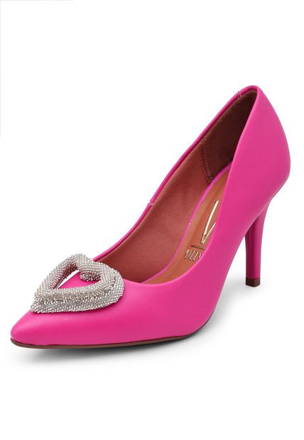 Tacón Alto Fucsia - Plateado Vizzano