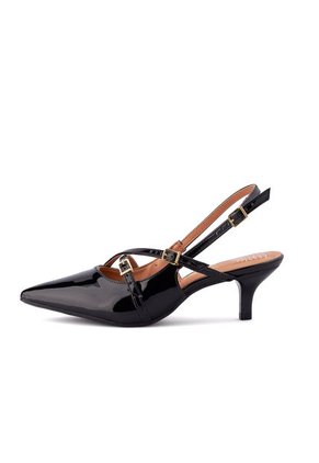 Tacón Medio Negro Dorado Vizzano