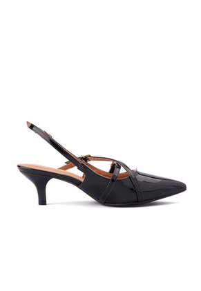 Tacón Medio Negro Dorado Vizzano