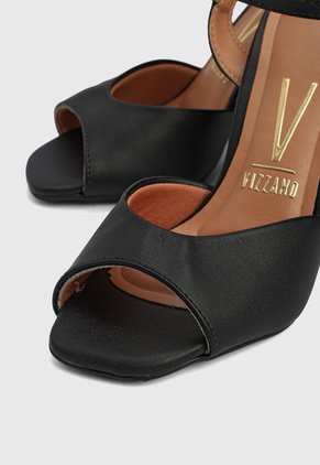 Sandalia Tacón Alto Negro Vizzano