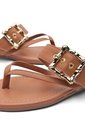 Sandalia Plana Flip-Flop Camel Vizzano de Vizzano