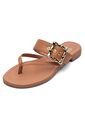 Sandalia Plana Flip-Flop Camel Vizzano de Vizzano