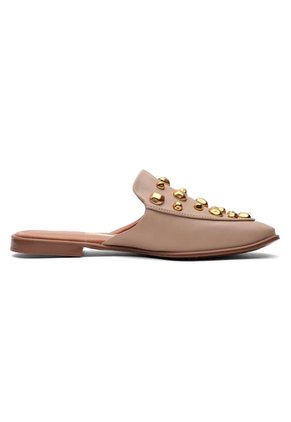 Slipper Baleta Zueco Beige-Dorado Vizzano