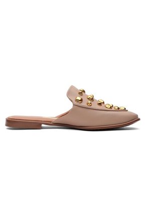 Slipper Baleta Zueco Beige-Dorado Vizzano
