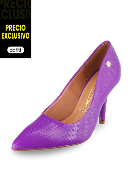 Tacón Alto Morado Holográfico Vizzano