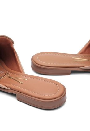 Slipper Baleta Zueco Beige-Dorado Vizzano