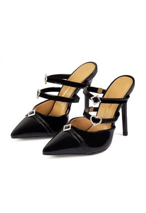 STILETTO ALTO NEGRO CRISTAL VIZZANO