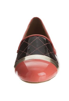 Baletas Slippers Vizzano Verniz Negro-Coral-Dorado