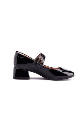 Tacón Bajo Negro Dorado Vizzano