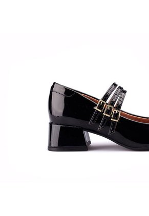 Tacón Bajo Negro Dorado Vizzano