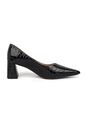 Tacon Medio Cuadrado Negro Croco Vizzano de Vizzano