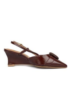 Tacon Alto Slingback Cuña-Corrido Rojo-Carmin Vizzano