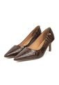 Tacon Stiletto Bajo Canela-Café Croco Vizzano de Vizzano