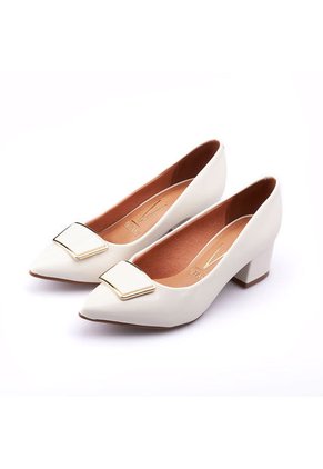 Tacon Medio Blanco Dorado Vizzano