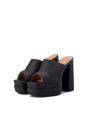 Sandalia Plataforma Tacón Negro Vizzano