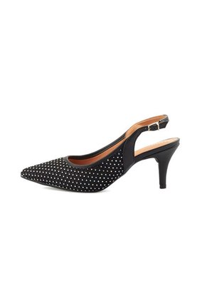 Tacón Medio Negro-Brilho Vizzano