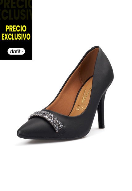 Stiletto Alto Negro- Ap Diamante Vizzano