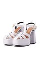 Sandalia Plataforma Tacón Blanco Vizzano de Vizzano