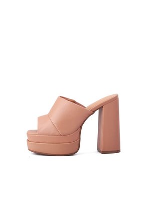 Sandalia Plataforma Tacón Nude Vizzano