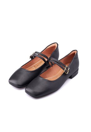 Baleta Negro Dorado Vizzano